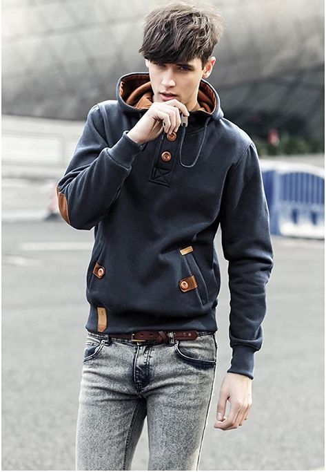 Stylish Hoodies Men, Teen Hoodies, Hooded Sweater Coat, Harajuku Men, Hoodies Men Style, Fashion Sweatshirts, Stylish Hoodies, Mens Fashion Edgy