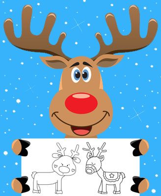 Reindeer Templates at NorthPoleChristmas.com Reindeer Template Pattern, Reindeer Head Template Free Printable, Free Reindeer Printables, Reindeer Face Template Free Printable, Reindeer Template Free Printable, Reindeer Art Projects, Christmas Crafts Printables, Raindeer Crafts, Reindeer Outline