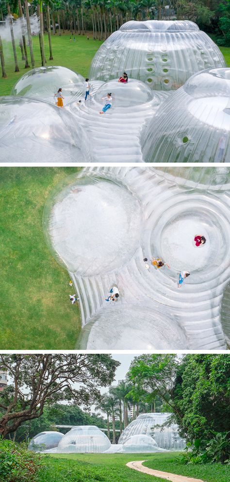 Air Art Installation, Pop Up Structure, Inflatable Architecture, Inflatable Structure, Festival Exhibition, Plant Installation, Flower Festival, Shenzhen China, Urban Furniture