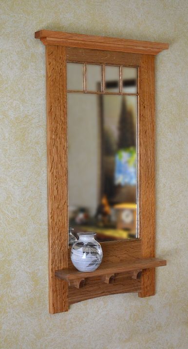 Craftsman Mirrors, Narrow Shelf, Mission Workshop, Mission Style Furniture, Mission Furniture, Craftsman Furniture, Arts And Crafts Furniture, Arts And Crafts House, Arts Crafts Style