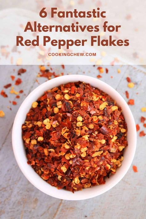 Are your crushed red pepper flakes MIA in your kitchen? CookingChew reveals six of the best subs you can rely on should these red pepper flakes flake on you! Red Pepper Flakes Recipes, Flake Recipes, Chili Soup, Habanero Peppers, Cooking 101, Chicken Food, Trending Recipes, Crushed Red Pepper, Crushed Red Pepper Flakes