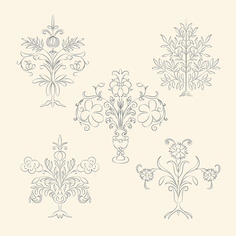 Ornament Illustration, Ornament Drawing, Free Illustration Images, German Art, Illustration Vintage, Pattern Tattoo, Ornaments Design, Set Free, Illustrations And Posters