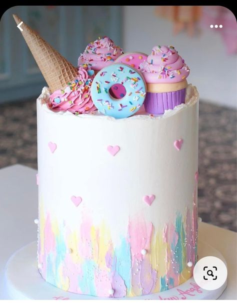 Two Sweet Bday Cake, Fourever Sweet Cake Ideas, Its Sweet To Be Three Birthday, Ice Cream Cake Theme Ideas, Rainbow Candyland Cake, Simple Two Sweet Birthday Cake, Sweet Treat Birthday Cake, 2 Sweet Birthday Cake Ideas, Sweet Theme Birthday Cake