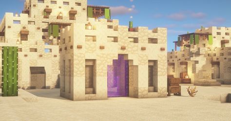 Minecraft Desert Market Stall, Sand Village Minecraft, Minecraft Mediterranean Village, Minecraft Desert Village Ideas, Minecraft Desert Ideas, Desert Village Minecraft, Minecraft Sand Castle, Minecraft Desert City, Minecraft Desert Village