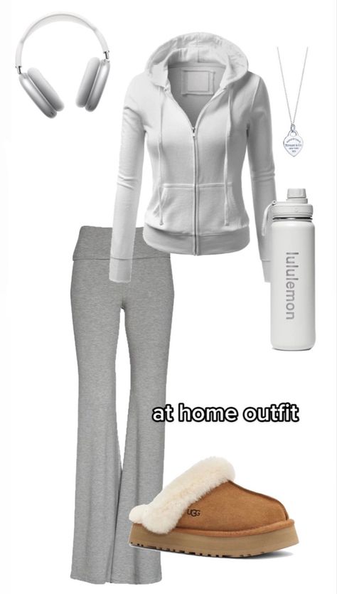 Grey Flare Pants Outfit, Cute Fits Winter, Cute Lazy Day Outfits, 2000s Fashion Outfits, Swaggy Outfits, Simple Trendy Outfits, Cute Everyday Outfits, Girly Outfits, Cute Simple Outfits