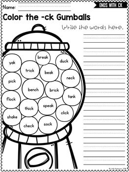 Consonant Digraphs Worksheets, Ck Worksheets, Ck Digraph, Blends Kindergarten, Reading Lab, Color Word Activities, Literacy Center Ideas, Kindergarten Behavior, French Words Quotes