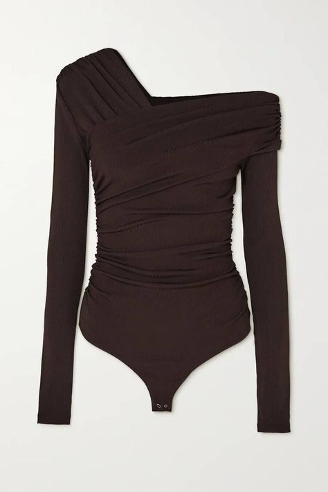 Top Png, Fitted Skirts, Body Suits, Asymmetric Neckline, Style Inspiration Winter, Fitted Skirt, Corsets, Fashion Tops, Net A Porter