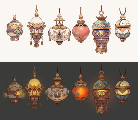 (1) Home / X Fantasy Props Concept Art, Fantasy Objects Concept Art, Lamp Concept Art, Lamp Design Drawing, Concept Art Props, Artifact Design, Steampunk Building, Lantern Art, Props Concept