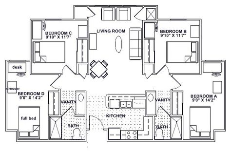 GCSU Village Dorm floor layout Kpop Dr Dorm Layout, Dorm Layout Floor Plans Kpop, College Dorm Floor Plan, College Dorm Layout Floor Plans, Dorm Floor Plan, Bloxburg University, Kpop House, Sims 4 College, Harvard Dorm