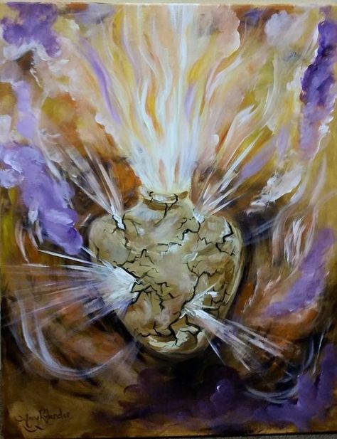 God Seeks Broken Vessels  By Brenda Drake Profetic Art, Prophetic Painting, The Potter's Hand, Bible Photos, God's Glory, Spiritual Images, Prophetic Art, Bride Of Christ, Biblical Art