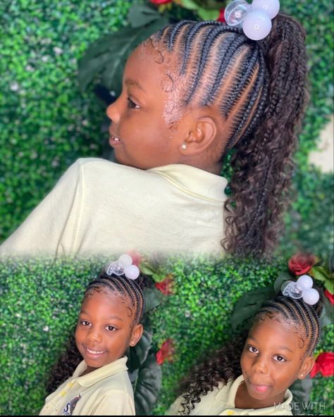 Braided Ponytails For Black Kids, 2 Ponytail Hairstyles For Kids Braids, Parade Hairstyles, 2 Ponytail Braids Kids, Sky Hairstyle, Kimora Hairstyles, Kids Two Braided Ponytails, Royalty Hairstyles, Little White Girl Braid Styles Ponytail