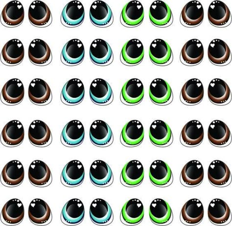 Cute Cartoon Eyes, Creative Pumpkin Painting, Polymer Clay Figures, Creative Pumpkins, Cartoon Eyes, Eye Stickers, Eye Pattern, Hydroflask Stickers, Eye Painting