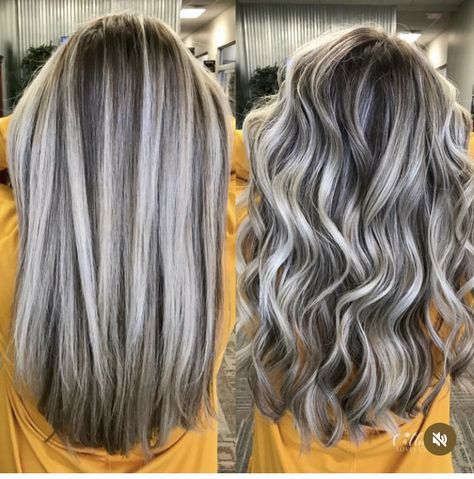 Long Blonde Hair With Brown Highlights, Blonde Hair With A Few Lowlights, Blonde Highlights With Black Lowlights, Lowlites On Grey Hair, Silver With Lowlights, Fall Blonde Hair Color Dark Underneath, White Blonde With Dark Lowlights, Blonde Sliver Highlights, Silver Hair Dark Lowlights