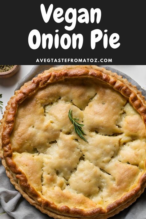 🥧🧅 This comforting dish features layers of caramelized onions nestled in a pizza dough crust. It's a perfect blend of sweet and savory, ideal for cozy dinners or as an impressive vegan entrée. #VeganPie #OnionPie #VeganDinnerIdeas Savory Vegan Pie, Vegan Onion Recipes, Vegan Entree Recipes, Fire Recipes, Vegan Pizza Dough, Vegan Pies, Cozy Dinners, Savoury Pies, Onion Pie