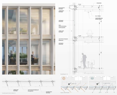 Construction Details Architecture, Architecture Design Presentation, Architecture Elevation, Facade Architecture Design, Architecture Panel, Architecture Concept Diagram, Architecture Design Drawing, Architecture Graphics, Architectural Section