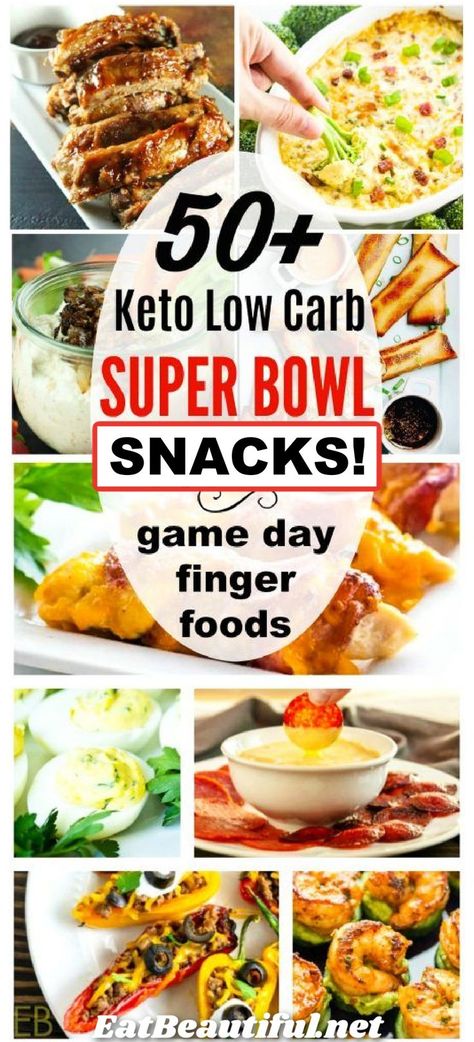 Over 50 of the YUMMIEST!! Keto Appetizers for the Super Bowl, any game day (or even any special gathering)! Finger foods, dips, bacon, cheesy things, shrimp, Mexican ~ comfort foods everyone will love. | Eat Beautiful | game day appetizers | super bowl appetizers | keto appetizers | low carb appetizers | comfort foods | keto super bowl foods | keto super bowl snacks | snacks | game day || #ketoappetizers #lowcarbappetizers #gameday #superbowl #superbowlfood #keto #lowcarb #appetizers #snacks Appetizers Super Bowl, Shrimp Mexican, Appetizers Low Carb, Keto Apps, Super Bowl Appetizers, Mexican Comfort Food, Eat Beautiful, Keto Appetizers, Superbowl Appetizers