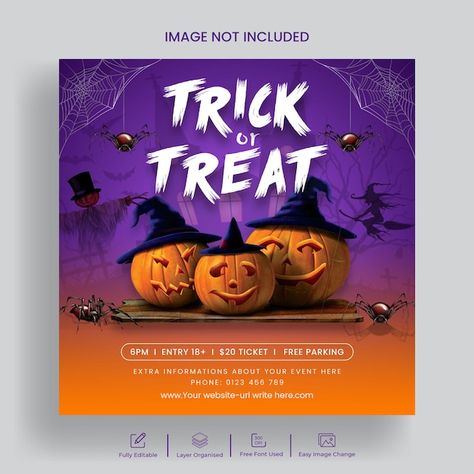 PSD halloween night party instagram post... | Premium Psd #Freepik #psd Halloween Posts Instagram, Halloween Social Media Posts, Halloween Instagram Post, Halloween Ads, Halloween Night Party, Halloween Party Poster, Dj Flyer, Halloween Social, Halloween Party Night