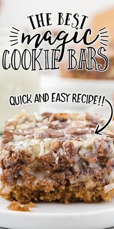 Magic Cookie Bars Recipe, Magic Cookie Bar, Magic Cookie Bar Recipe, Ooey Gooey Bars, Easy Bar Recipes, Dessert Squares, Gooey Bars, Magic Cookie Bars, Chocolate Graham Crackers