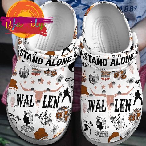 Morgan Wallen Music Stand Alone Ep Crocs Crocband Clogs Shoes Check more at https://ufamily.net/product/morgan-wallen-music-stand-alone-ep-crocs-crocband-clogs-shoes/ Morgan Wallen Music, White Clogs, Western Shoes, Preppy Shoes, Cute Country Outfits, Music Stand, Crocs Crocband, Crocs Clogs, Fan Style