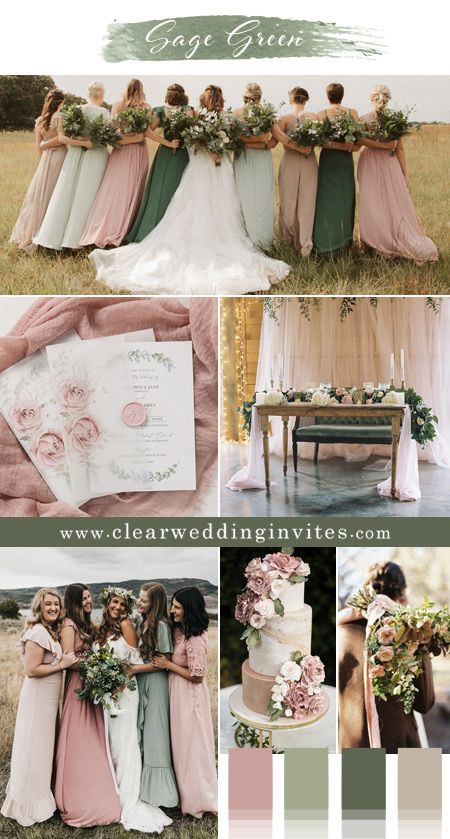 Sage Green Blush Pink Grey Wedding, Safe Green And Pink Wedding, Country Wedding Color Schemes Summer, Sage And Dusty Pink Wedding, Wedding Sage Green And Pink, Sage Green And Blush Wedding Invitations, Wedding Invitation 2023, 2023 Wedding Trends Wedding Dress, Wedding Ideas 2023 Trends