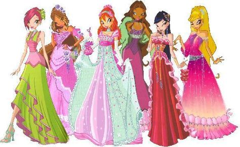 Winx Club Dress Up | here are the winx girls all dressed up to party sadly it doesn t have ... Cartoon Fairies, Winx Fashion, Las Winx, Klub Winx, Club Outfits For Women, Bloom Winx Club, Club Music, Ever After High, Club Style