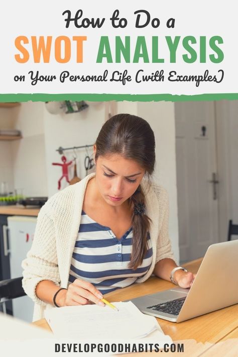 A big part of working on personal development is having a clear picture of where you are right now. Knowing exactly where you are versus where you want to be can help you strategically plan for success.  But how can you do an objective self-analysis to determine what makes you unique? Learn How to Do a SWOT Analysis on Your Personal Life (with Examples) #swotanalysis #personaldevelopment #selfhelp #selfimprovement Personal Swot Analysis Example, Swot Analysis Of Myself, Personal Swot Analysis, Identifying Strengths, Self Analysis, Teen Club, Organizational Development, Plan For Success, Self Help Skills