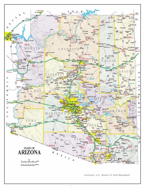 Detailed+Arizona+Map Free Sunday School Printables, Benson Arizona, Map Of Arizona, Sunday School Printables, Highway Map, Arizona Map, Arizona Adventure, North America Map, Monkey Pictures