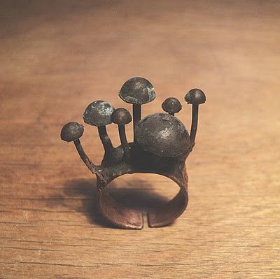 Mushroom Ring, Nature Inspired Jewelry, Metal Clay, Contemporary Jewellery, Contemporary Jewelry, Bling Bling, Jewelry Art, Jewelry Inspiration, A Table