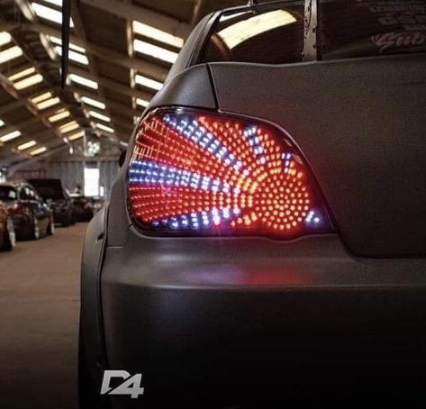 Amazing rising sun tail lights on this subaru wrx! #ntxglow Subaru Wrx Interior Mods, Custom Tail Lights, Automotive Aesthetic, 2015 Subaru Wrx, Reverse Trike, Nissan Sunny, Subaru Models, Car Head, Cute Car Accessories