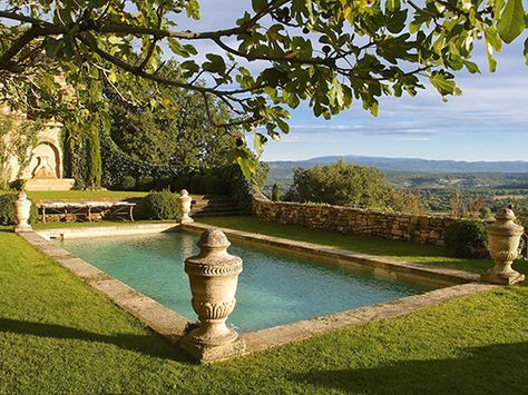 Antique Stone Pool Coping Slabs Milled at 2.5" in Thickness Installed in a pool in Italy Victorian Pool, Stone Pool Coping, Stone Installation, Village Street, Stone Pool, Pool Fountain, Pool Coping, Coping Stone, Stone Planters