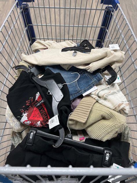 Clothes Haul Aesthetic, Shopping Trip Aesthetic, Thrift Haul Aesthetic, Thrifting Manifestation, Thrift Manifestation, Thrifting Aesthetic, Thrift Aesthetic, Dream Feed, Thrift Haul