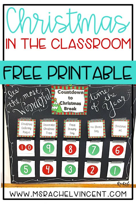 Christmas in the Classroom - Ms. Rachel Vincent Christmas Classroom Countdown Ideas, Christmas Classroom Behavior Ideas, Kindness Christmas Tree Classroom, Countdown To Christmas Break Classroom, Christmas Classroom Incentives, 15 Days Of Kindness Christmas Classroom, 12 Days Of Christmas In The Classroom, Countdown To Christmas Classroom Ideas, Christmas Classroom Countdown