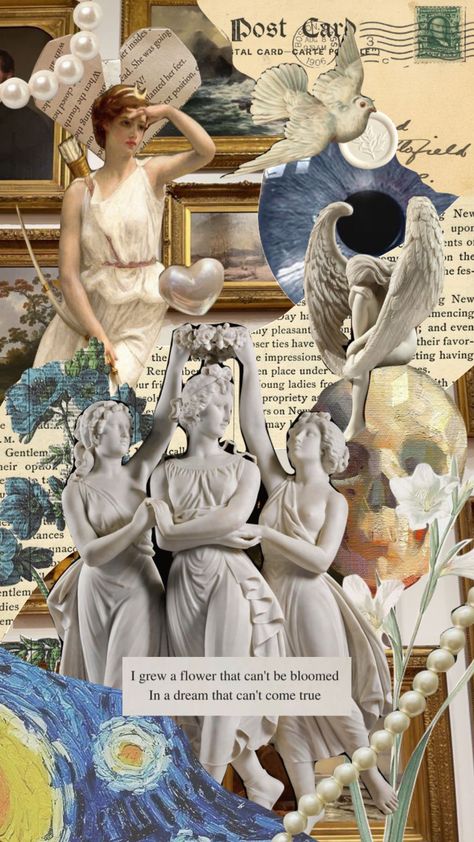 Hera Goddess, Vintage Sculpture, Magazine Collage, Greek Gods And Goddesses, Greek Mythology Art, Collage Vintage, Collage Background, Mythology Art, Gcse Art