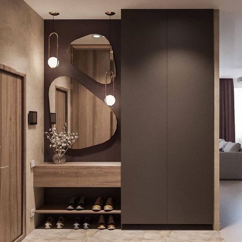 TOP! MODERN HOME ENTRANCE DESIGNS - HOUSE ENTRYWAYS AND ENTRANCEWAY IDEAS Shoe Cabinet Design, Vstupná Hala, Entrance Furniture, Wardrobe Door Designs, Hallway Designs, Hal Decor, Bedroom Closet Design, Foyer Design, Wardrobe Design Bedroom