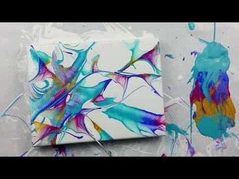 020 Pull Chain Painting - YouTube Chain Painting, Dandelion Painting, Acrylic Pouring Techniques, Acrylic Pouring Art, Abstract Art Inspiration, Acrylic Painting Techniques, Pouring Painting, Fluid Painting, Pouring Art