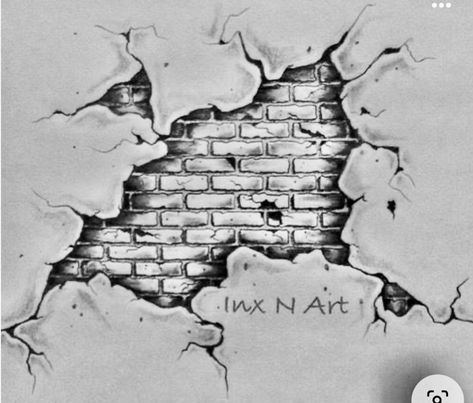 Brick Wall Drawing, Urban Art Painting, Sports Design Ideas, Tattoo Background, Cnc Art, Landscape Tattoo, Flash Tattoo Designs, Creative Drawing Prompts, Wall Drawing