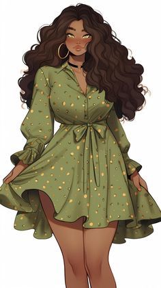 Curvy Oc Art, Art Outfits Drawing, Curvy Women Drawing, Curvy Character Design, Outfit Ideas Drawing, Outfits Drawing, Art Outfits, Kestrel, Black Art Pictures