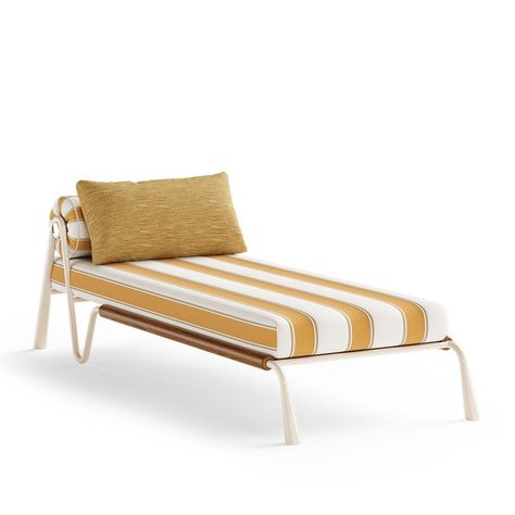 BELA LOUNGE CHAIR Pool Styling, Golden Bachelor, Woven Furniture Design, Ledge Lounger, Iroko Wood, Pool Lounge Chairs, Office Design Inspiration, Woven Furniture, Beach Lounge