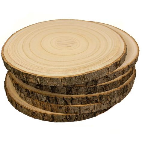 PRICES MAY VARY. Natural Elegance: Each set includes 6 raw, unfinished wood slices, offering a touch of natural beauty to any setting. Perfect for rustic-themed weddings, home decor, or artistic projects. Ready for Craftsmanship: Smoothly sanded between 10-11 inches, our wood slices are the ideal canvas for your DIY projects and decor. Versatile Use: Ideal for a variety of decorative purposes, these wood slices can be transformed into unique centerpieces, charming cake stands, or personalized DI Wood Slices For Centerpieces, Wood Slice Centerpieces, Large Wood Slices, Centerpieces For Tables, Wood Slice Ornaments, Wood Centerpieces, Home Decor Wood, Themed Weddings, Unique Centerpieces