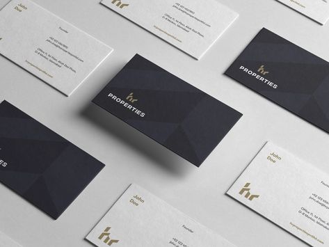 Property Business, Luxury Business Card, Corporate Business Card Design, Foil Business Cards, Create Business, Visual Identity System, Create Business Cards, Letterpress Business Cards, Premium Business Cards