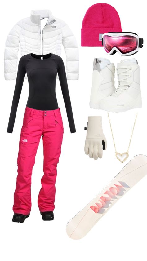 #preppy #preppyoutfit #snowboarding #snow Preppy Snowboarding Outfit, Cute Snow Gear Outfits, Snowboarding Outfit White Pants, Cute Snow Jackets, Aesthetic Skiing Outfits, Skiing Fashion Outfits, Preppy Skiing Outfit, Preppy Snow Outfit, Preppy Ski Fits