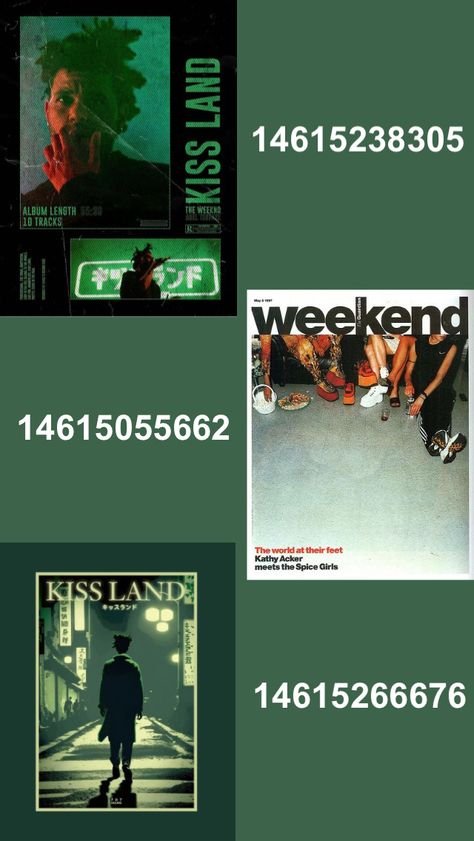 Bloxburg Picture Codes The Weeknd, Frank Ocean Decals Bloxburg, Music Poster Codes For Bloxburg, The Weeknd Bloxburg Decal, Album Poster Bloxburg Codes, Bloxburg Decal Music Poster, Bloxburg Decals Codes Music Posters, Bloxburg Music Codes, Movie Posters Bloxburg Codes