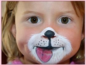 One Day When I Have Time: Puppy Party Puppy Face Paint, Dog Face Paints, Carnaval Make-up, Obličejové Masky, Halloweenský Makeup, Face Painting Easy, Kids Face Paint, Face Painting Halloween, Puppy Face