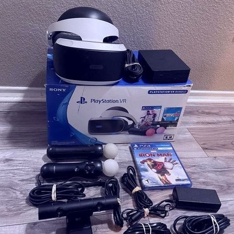 Playstation VR Bundle Set Vr Set Up, Vr Set, Vr Helmet, Vr Camera, Playstation Vr, Clothes For Boys, Vr Games, Charging Cord, What Ever