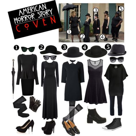 On Wednesdays, we wear black. American Horror Story:  Coven. American Horror Story Costumes Coven, Coven American Horror Story Outfits, American Horror Story Coven Costume, American Horror Story Costume Ideas, Ahs Coven Aesthetic Outfit, American Horror Story Coven Outfits, Coven Costume Ideas, American Horror Story Coven Aesthetic, Ahs Coven Costume