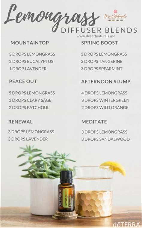 Lemongrass Diffuser Blends: LemonGrass Essential Oil is one of my favorites!  It's wonderful in a diffuser as well as applied topically for digestion and pain. It an also be used in cooking. Lemongrass Essential Oil Uses, Doterra Lemongrass, Essential Oils Diffuser Blends, Doterra Diffuser, Doterra Diffuser Blends, Doterra Essential Oils Recipes, Essential Oil Diffuser Blends Recipes, Doterra Oil, Young Living Essential Oils Recipes