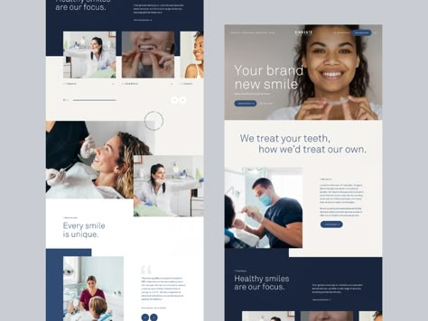 Clinic Website Design Inspiration, Dental Clinic Instagram Design, Clinic Branding, Dental Clinic Branding, Dentist Landing Page, Dental Clinic Website Design, Medical Clinic Website Design, Cosmetic Web, Dental Branding