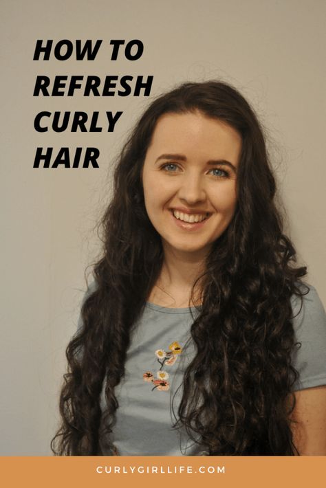 How to Refresh Curly Hair and 2nd Day Hair - Curly Girl Life Refresh Curly Hair, Hair Oil Recipe, Diy Hair Oil, 2nd Day Hair, Grow Long Hair, Pin Curls, Curly Girl Method, Curly Hair Routine, Curly Hair Care