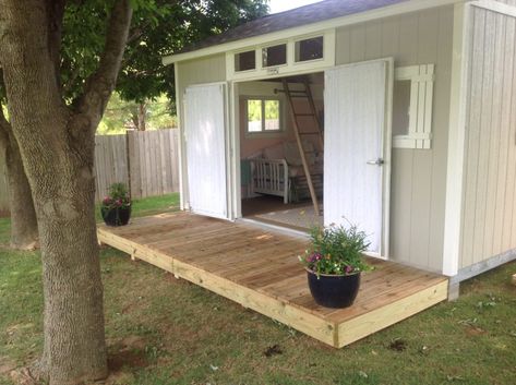 Tiny Home Backyard, Backyard Tiny House, Shed Landscaping, Shed Makeover, Tuff Shed, Home Backyard, Shed Floor, Craft Shed, Studio Shed