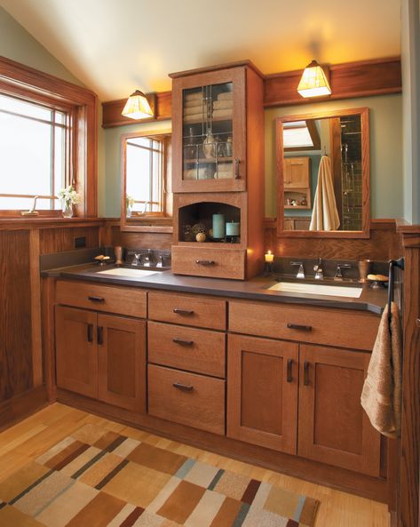 Mission Style Bathroom, Craftsman Style Bathroom, Bathroom Cabinet Ideas, Craftsman Style Bathrooms, Craftsman Bathroom, Craftsman Interior, Budget Bathroom Remodel, Cabinet Ideas, Style Bathroom